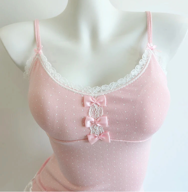 Sugar Noir Dark Coquette Lace Camisole Top Y2K Romantic Tank Top