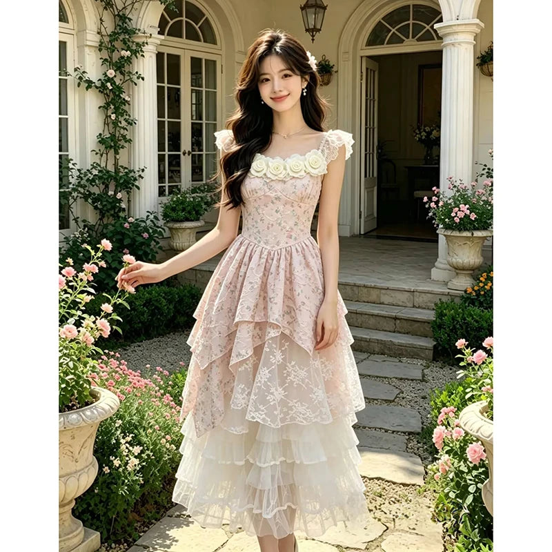 Garden Rose Shabby Chic Coquette Dress