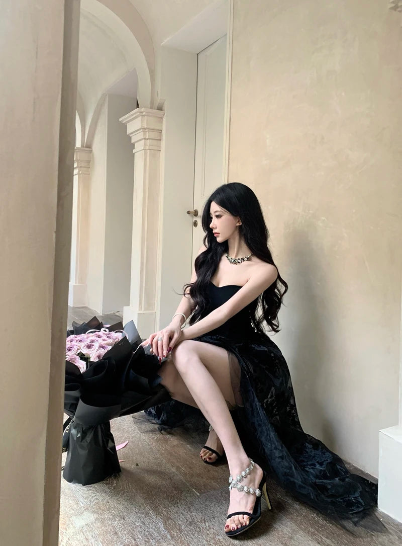 Haunting Flowers Dark Romantic Goth Dress