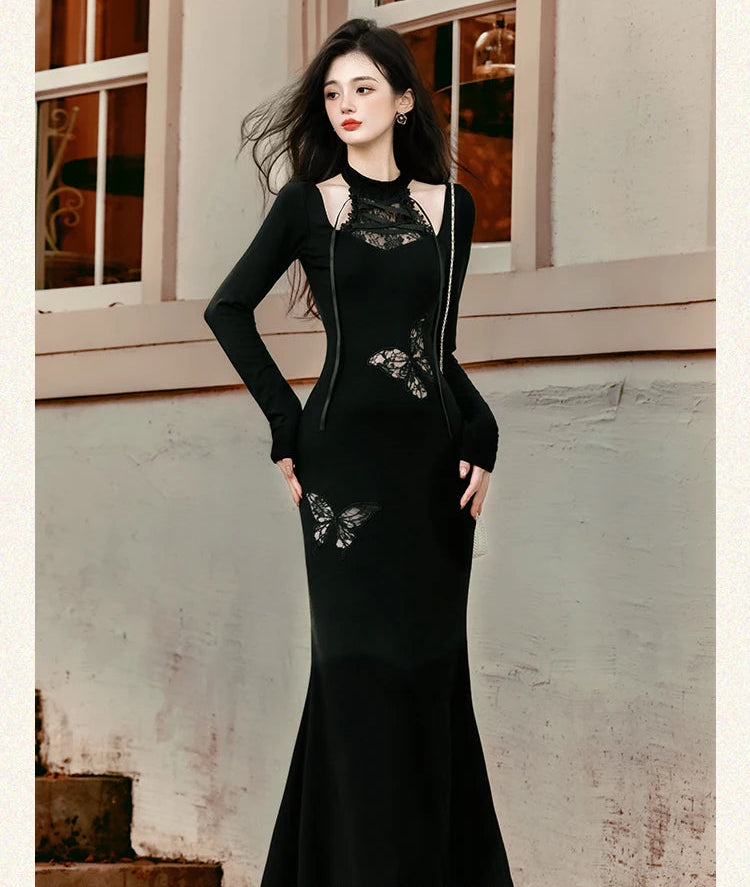 Night Butterfly Romantic Goth Dress