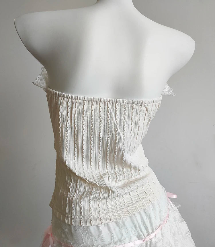 Coquette Lace-Up Tube Top