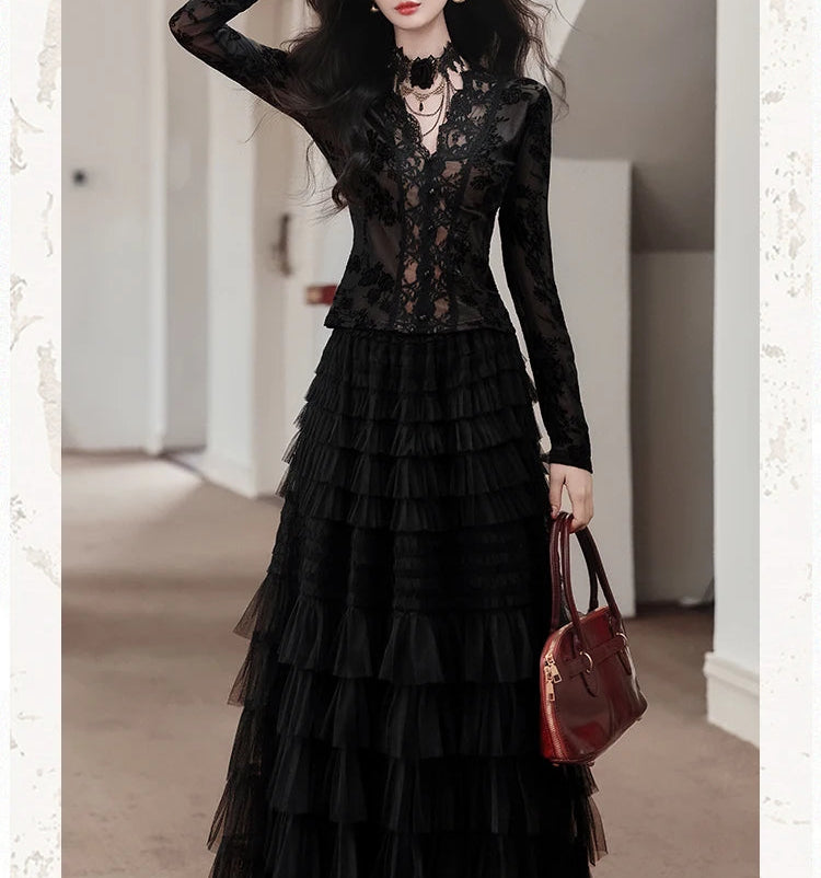 Shadow Flames 3-Piece Romantic Goth Set