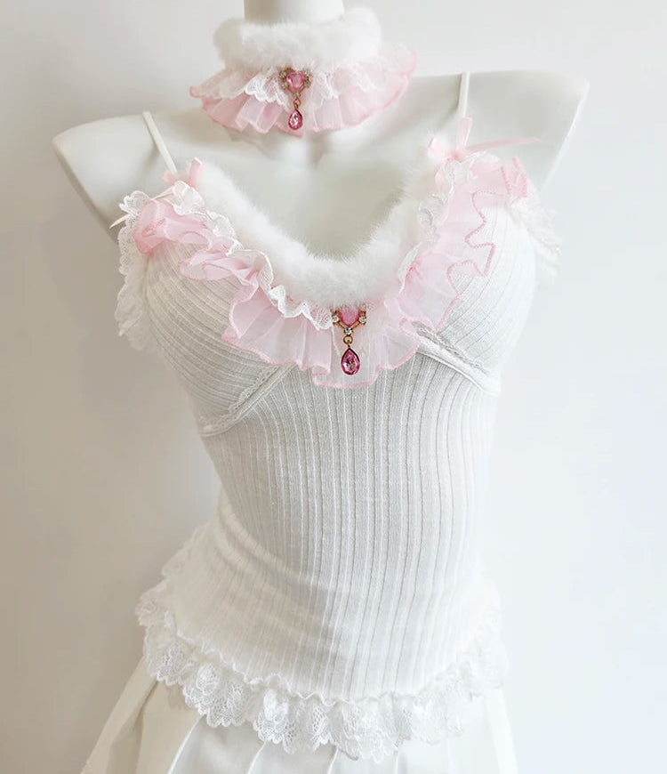 Coquette Top+Choker 2-Piece Kawaii Princess Set
