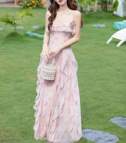Soft Enchant Fairycore Ethereal Dress - Feminine Romantic Cottagecore Aesthetic