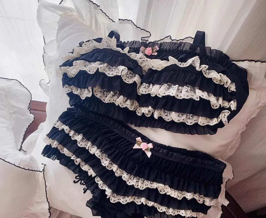 Lulu Coquette Ruffle Lingerie Set