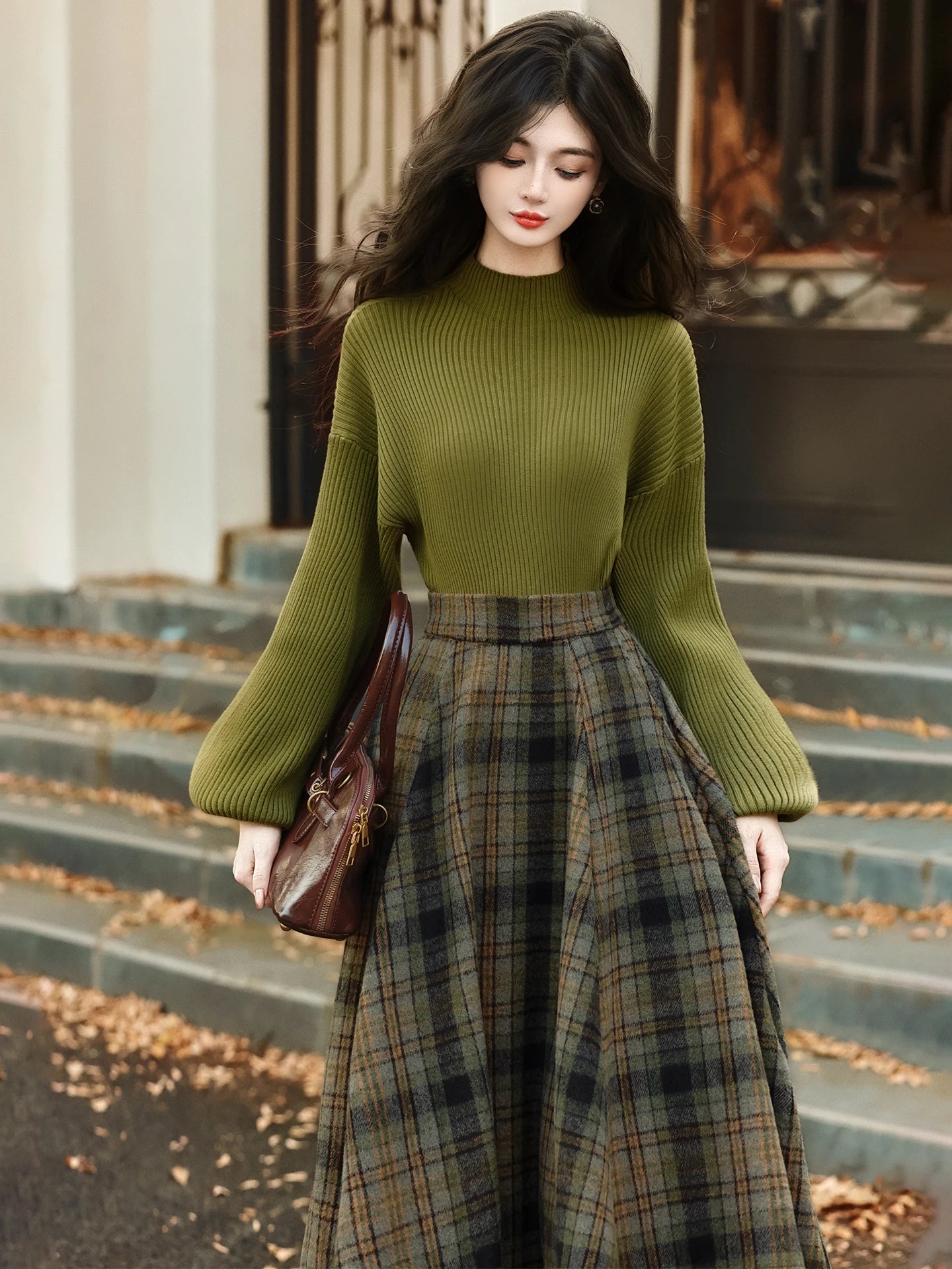 Autumn Fog 2-Piece Dark Academia Wool Set