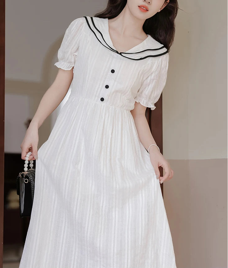 slim fit dress slacks Japanese Spring Dress 'Furawazu' L