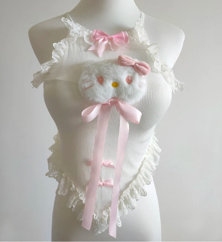 Kawaii Kitten Coquette Crop Top