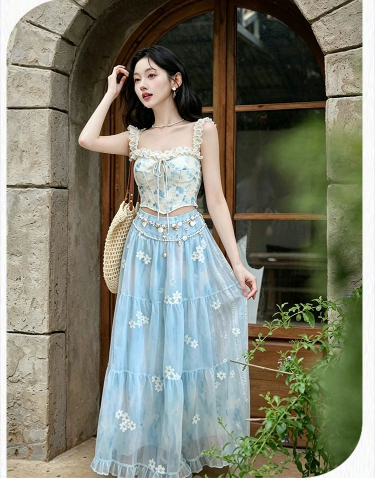Aphrodite Aura Ethereal Essence Fairycore Princess 2-Piece Set