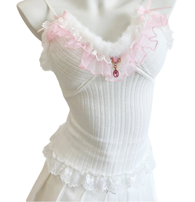 Coquette Top+Choker 2-Piece Kawaii Princess Set