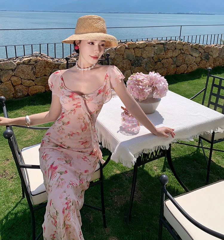 Island Rose Floral Cottage Fairy Dress