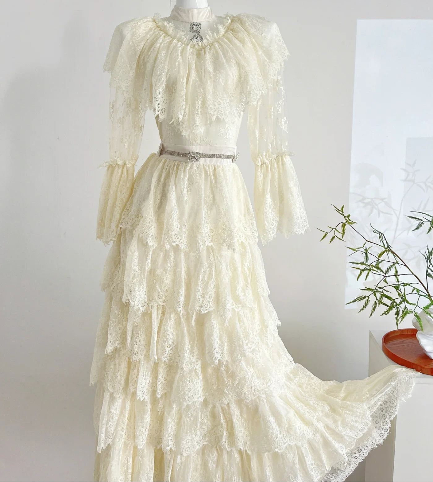 Vintage Victorian Lace Wedding Dress