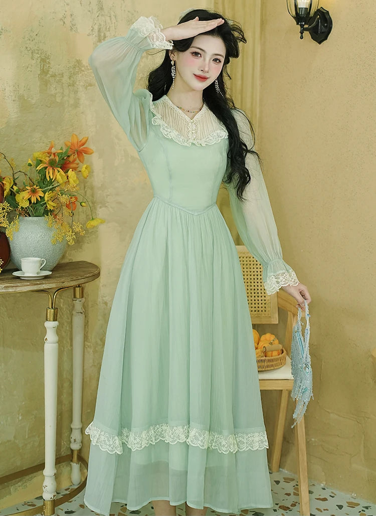 Honey & Lime Meadow Vintage-Inspired Princesscore  Dress