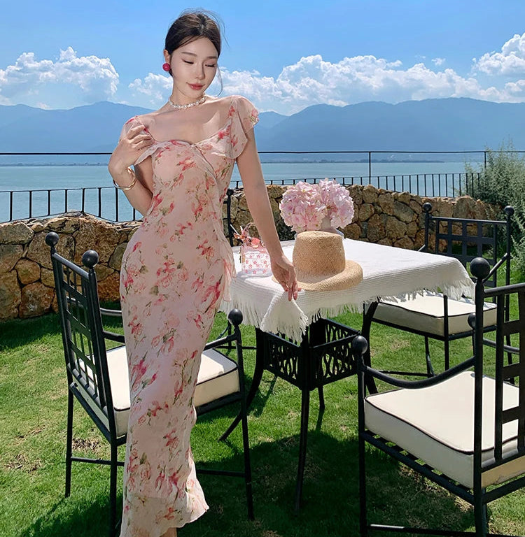 Island Rose Floral Cottage Fairy Dress