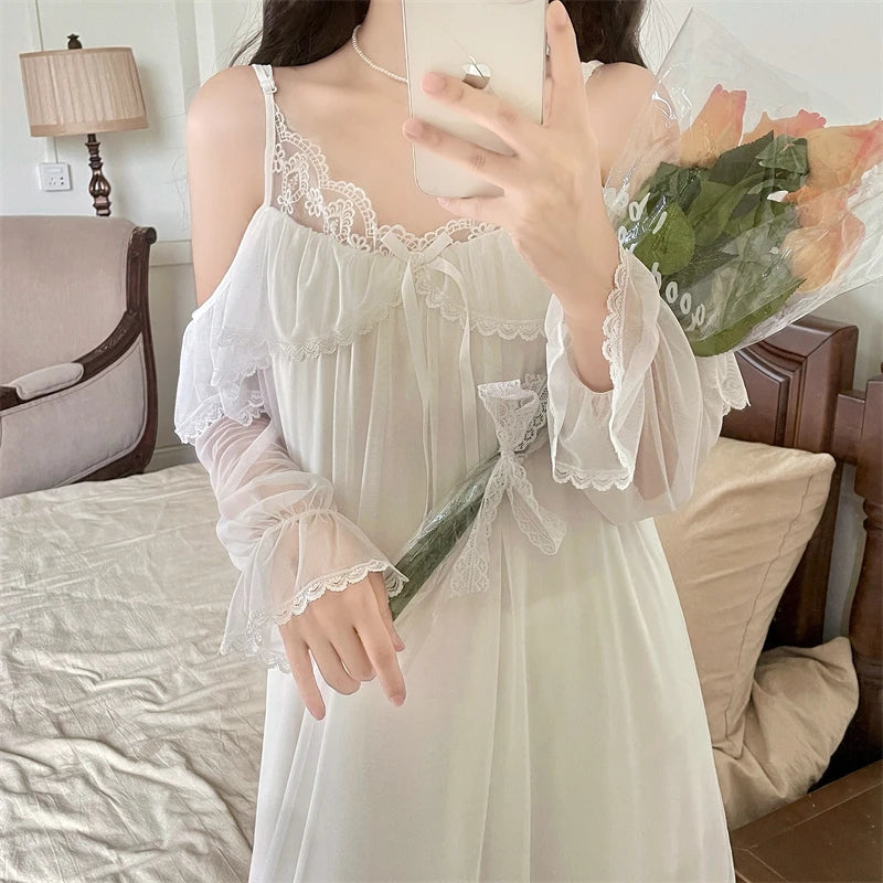 Moonbeam Lover Angelcore Aesthetic Nightgown