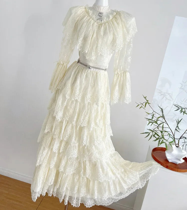 Vintage Victorian Lace Wedding Dress