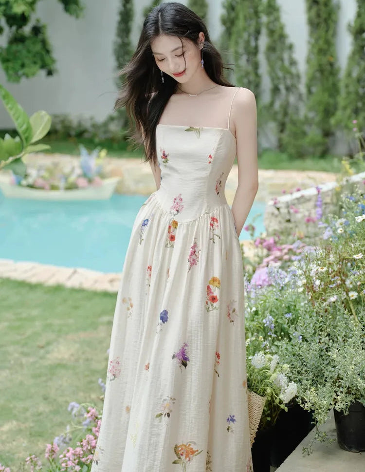 Botanical Cottage Fairy Dress flower fairy cottagecore dress floral print Botanical Cottage Fairy Dress flower fairy cottagecore dress floral print