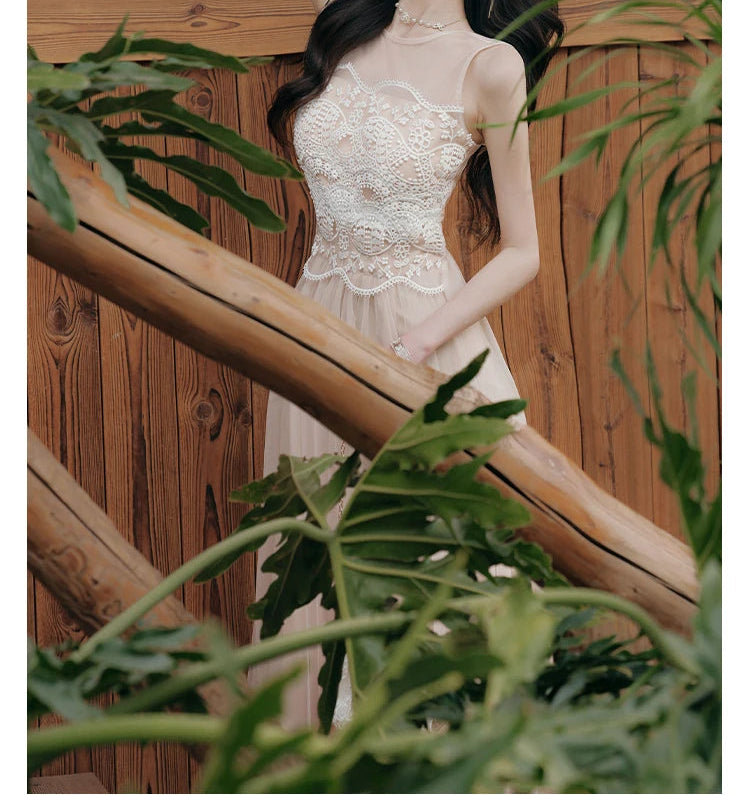 Cozy Bloom Ethereal Lace Fairy Dress