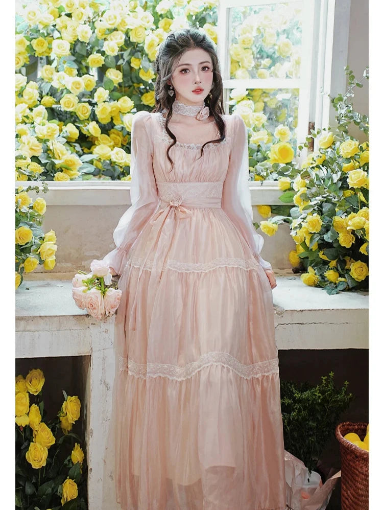 Rosepetal River Fairycore Princess Dress