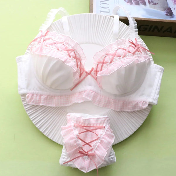 Sugar Ribbon Coquette Japanese-Kawaii-Style Lingerie Set
