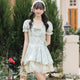Lala 2-Piece Pastel Cottagecore Dress + Head Scarf Set