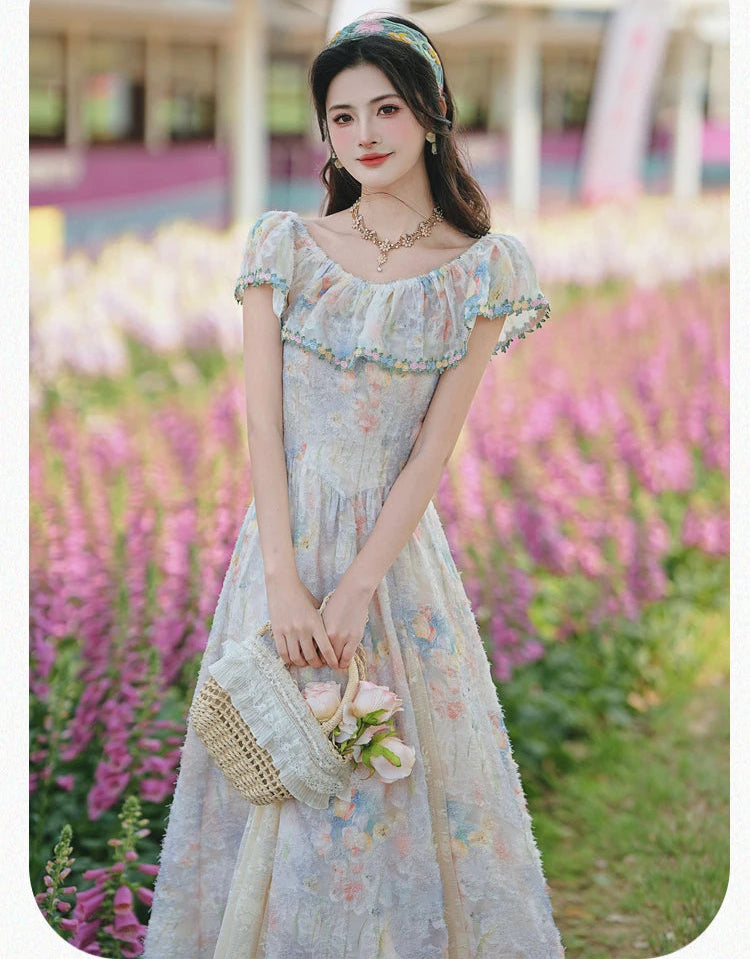 Pastel Garden Fairycore Princess Dress