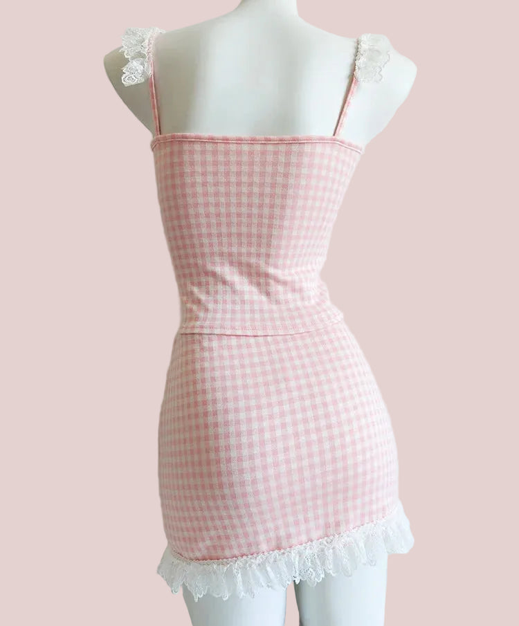 Hopeless Romantic Y2K Coquette Pink Ruffle Top - Romantic Anime Aesthetic