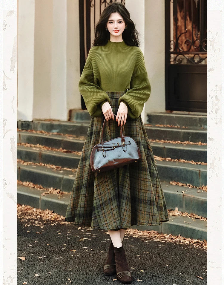 Autumn Fog 2-Piece Dark Academia Wool Set