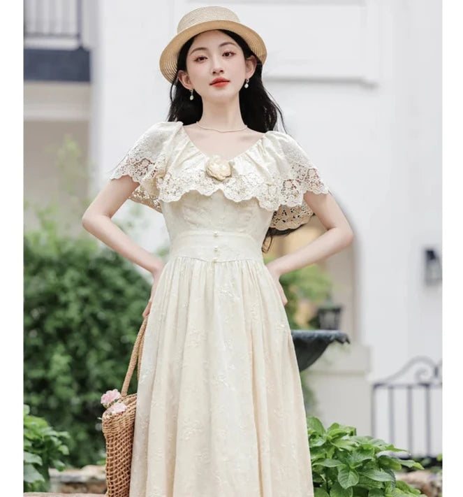 Mountain Flower Edwardian-style Lace Dress