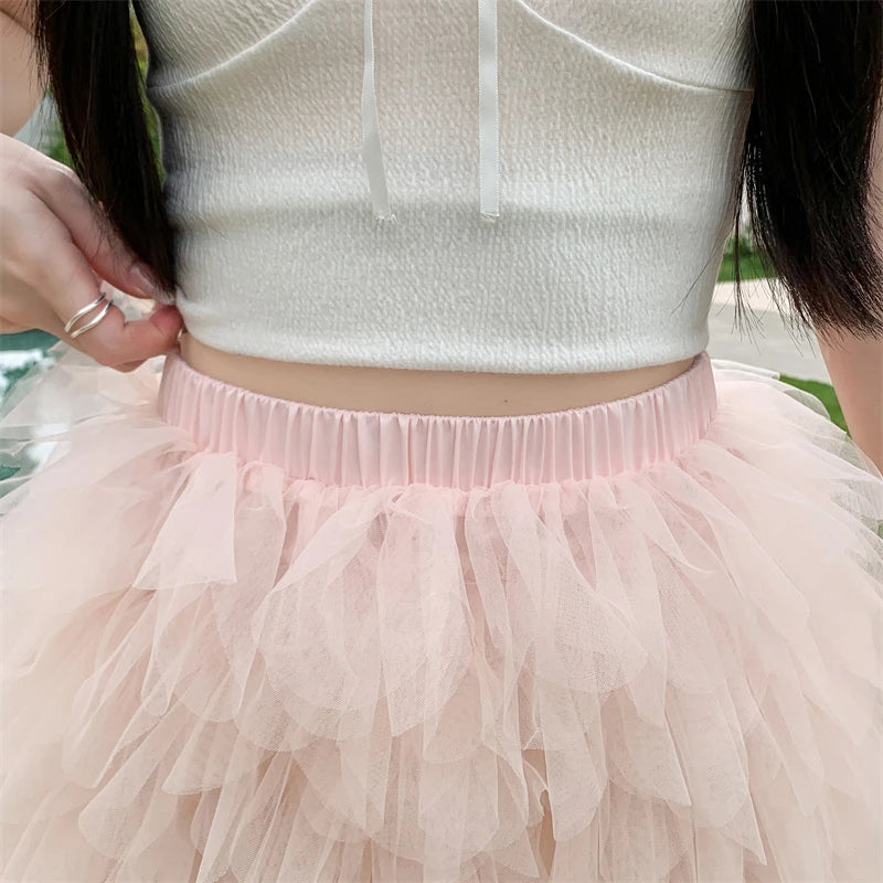 Day-Beam Coquette Mini Skirt