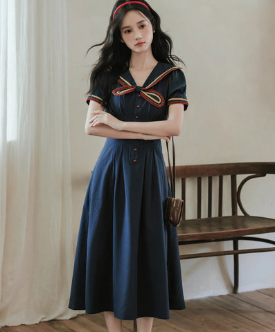 Candle Weather Japanese Style Sailor Dress