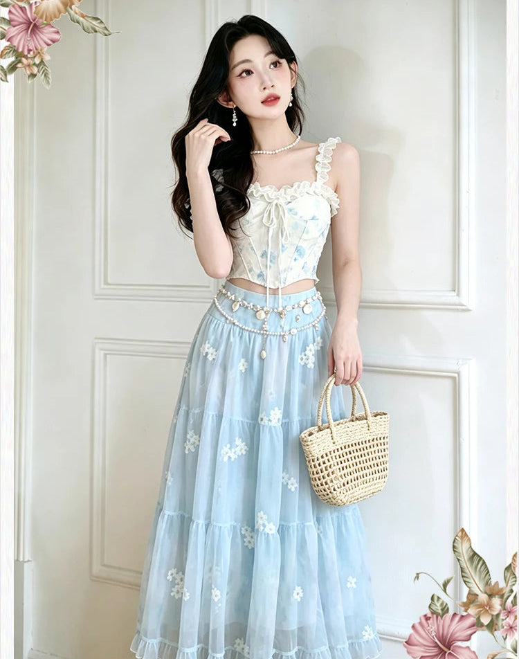 Aphrodite Aura Ethereal Essence Fairycore Princess 2-Piece Set