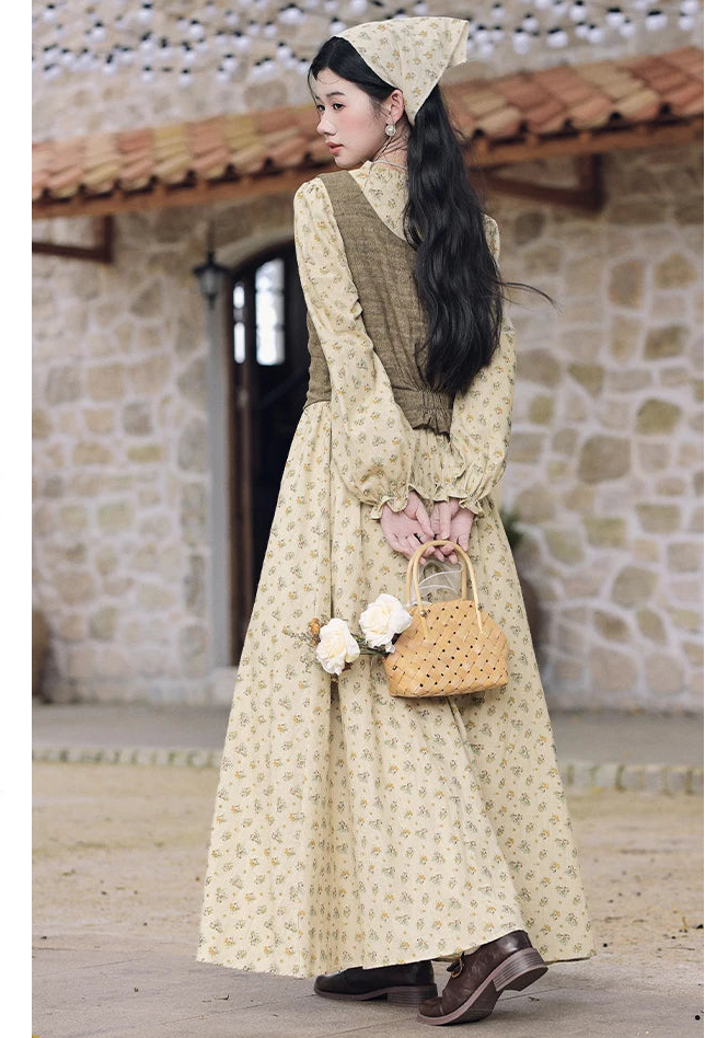The Village Apothecary 3-Piece Cottagecore Village Witch Dress Set