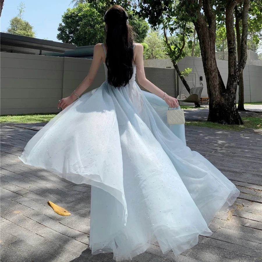 Iridia Light Blue Ethereal Fairy Dress