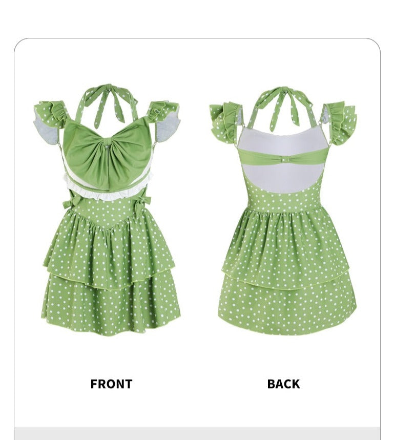 Green Witch Cottagecore Skirted Swimsuit