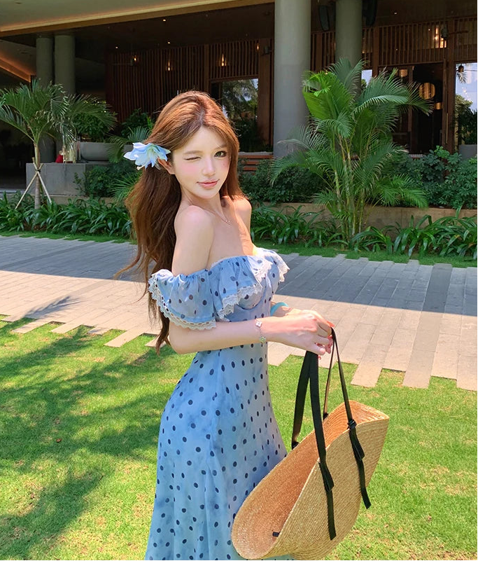 Sapphire Muse Polka Dot Coquette Dress