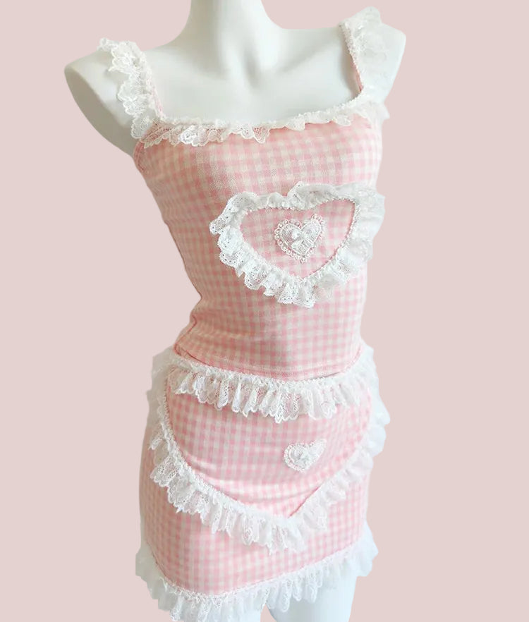 Hopeless Romantic Y2K Coquette Pink Ruffle Top - Romantic Anime Aesthetic