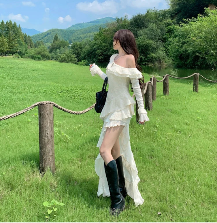 Fair Core Layered Fairycore Dress goblincore dress forestcore aesthetic