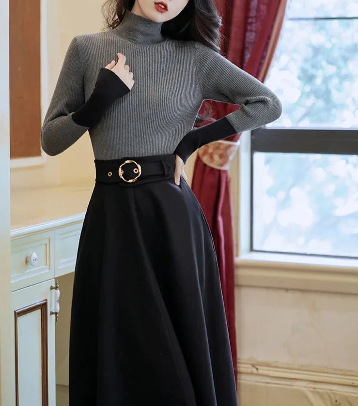Luciana 2-Piece Dark Aesthetic Dress Set