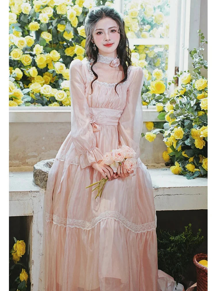 Rosepetal River Fairycore Princess Dress