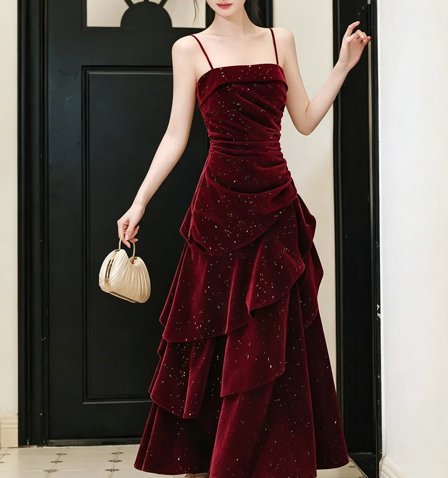 Bloodmoon Rose Vampirecore Dark Romantic Velvet Dress