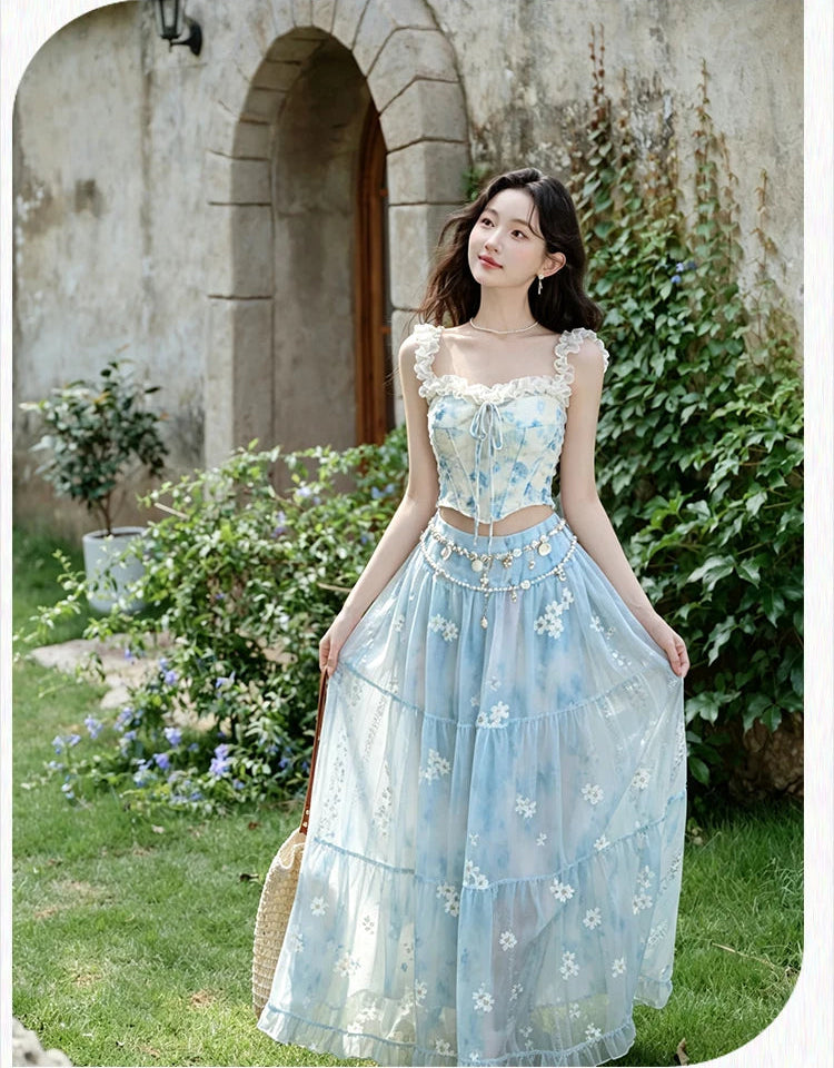 Aphrodite Aura Ethereal Essence Fairycore Princess 2-Piece Set