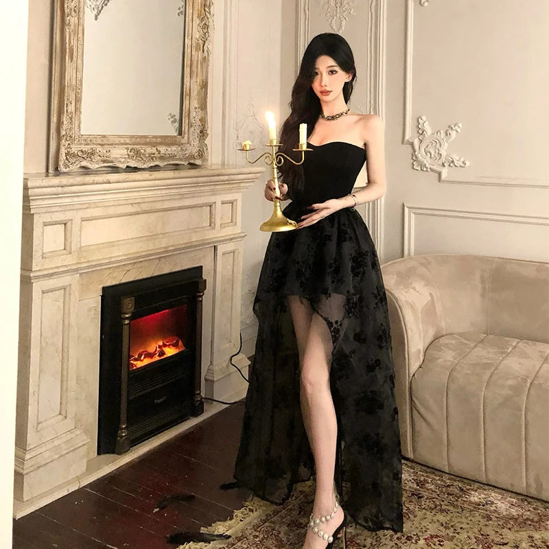 Haunting Flowers Dark Romantic Goth Dress