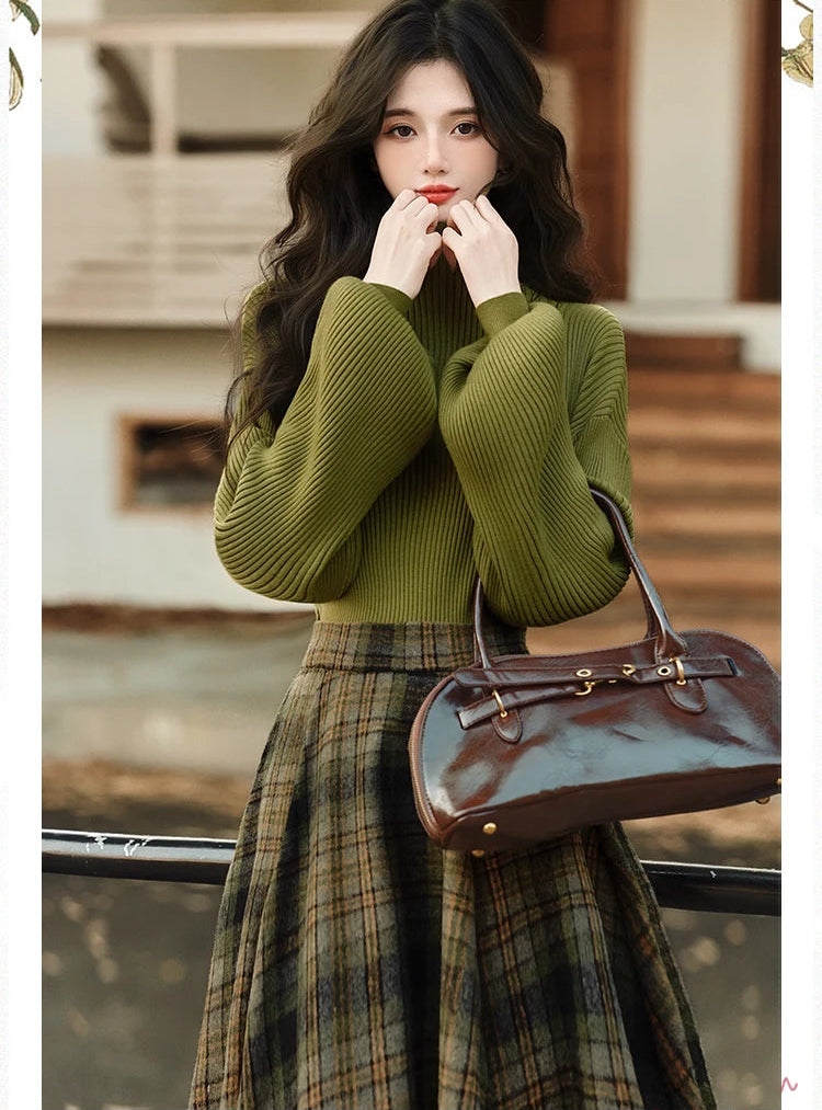 Autumn Fog 2-Piece Dark Academia Wool Set