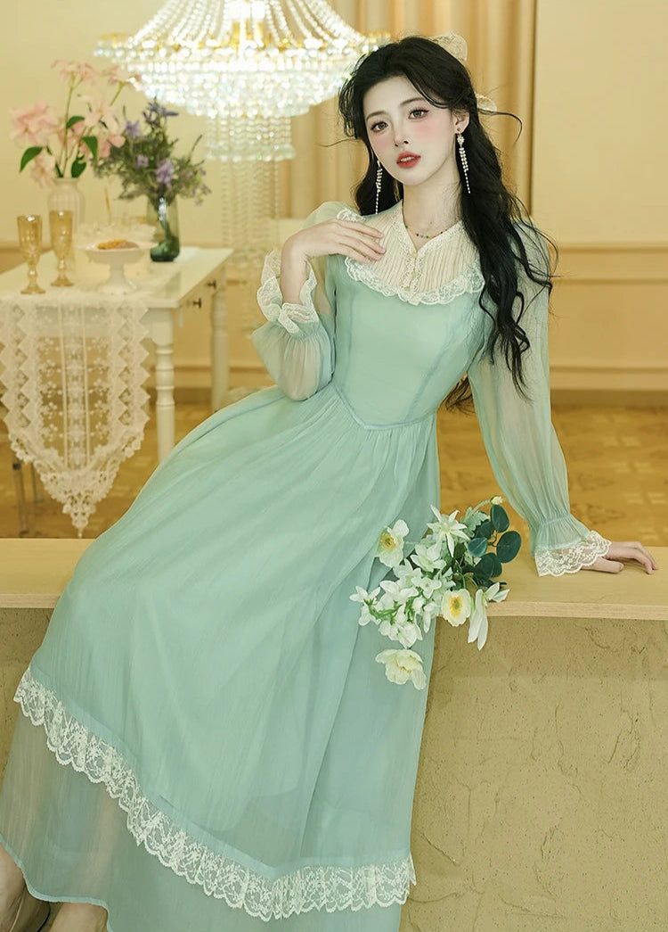 Honey & Lime Meadow Vintage-Inspired Princesscore  Dress