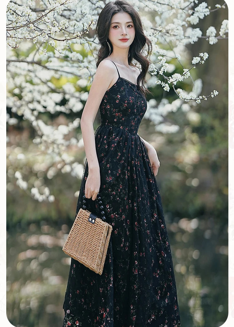 Floriana Dark Cottagecore Dress