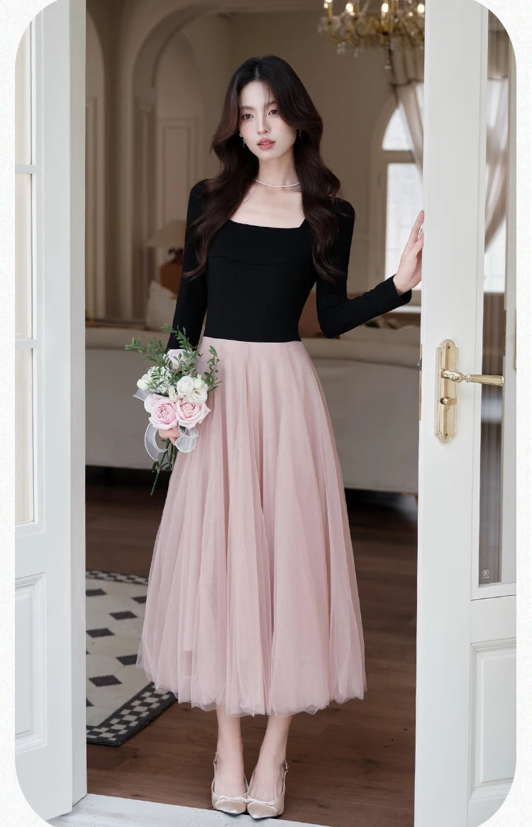 Petal Shadow Balletcore Dress