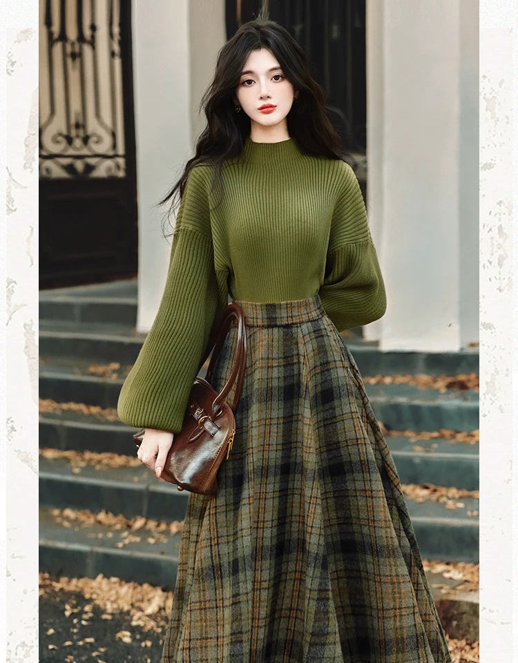 Autumn Fog 2-Piece Dark Academia Wool Set
