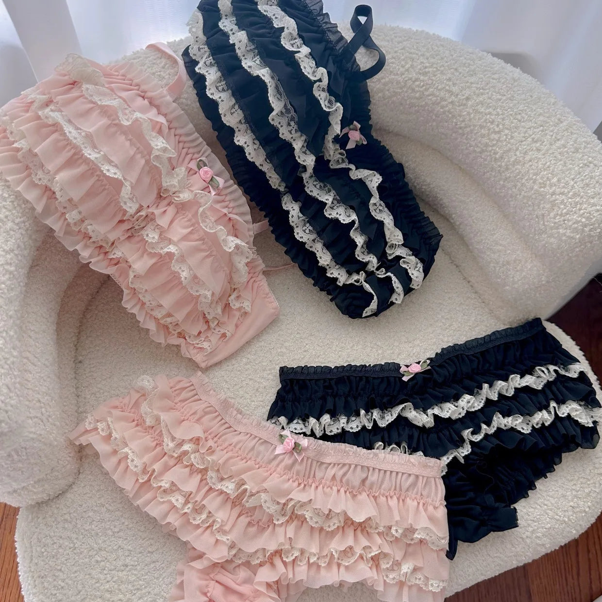 Lulu Coquette Ruffle Lingerie Set