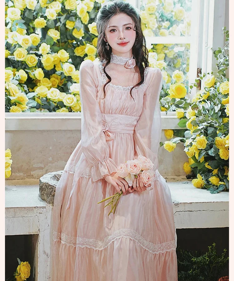 Rosepetal River Fairycore Princess Dress